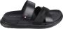 Tommy Hilfiger Zwarte platte sandalen Density Mix Black Heren - Thumbnail 2