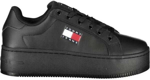 TOMMY JEANS Plateausneakers TJW FLATFORM ESS vrijetijdsschoen lage schoen veterschoen met gepolsterde schacht