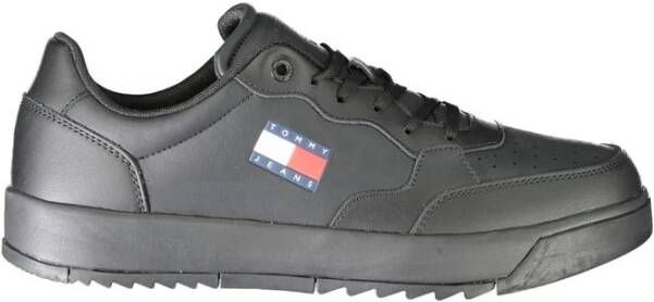 Tommy Hilfiger Zwarte Polyethyleen Heren Sneaker Black Heren