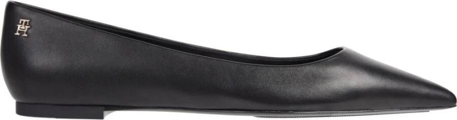 Tommy Hilfiger Zwarte puntige ballerinas Black Dames