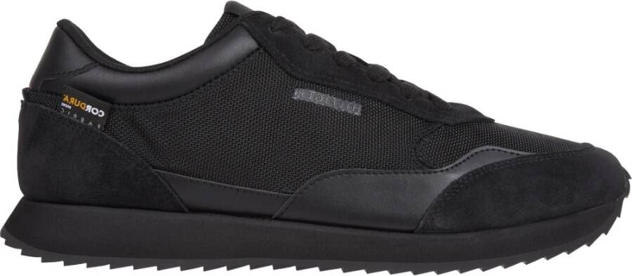 Tommy Hilfiger Zwarte Sneakers Cordura Winterstof Black Heren