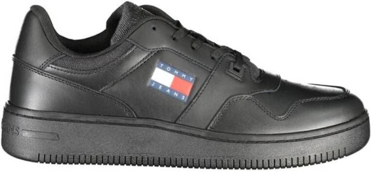 Tommy Hilfiger Zwarte Sneakers met Contrastdetails Black Heren