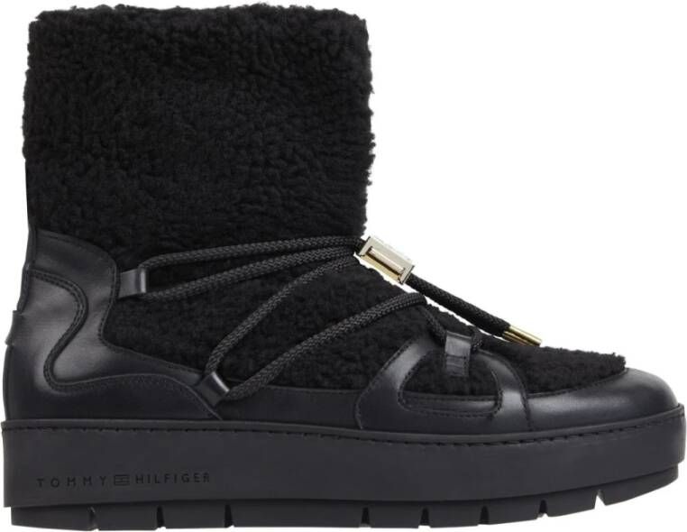 Tommy Hilfiger Zwarte Teddy Snowboot Black Dames