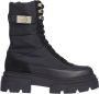 Tommy Hilfiger Zwarte Veter Biker Enkellaarzen Black Dames - Thumbnail 2