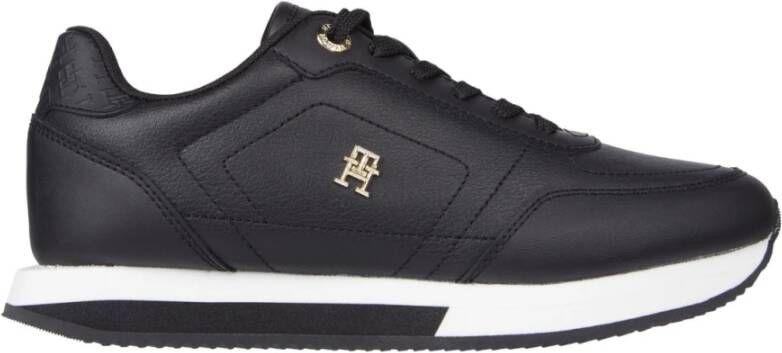 Tommy Hilfiger Plateausneakers ELEVATED ESSENT RUNNER MONOGRAM vrijetijdsschoen lage schoen veterschoen met th-monogram