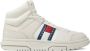 Tommy Jeans Beige Leren Hoge Sneakers Beige Heren - Thumbnail 1