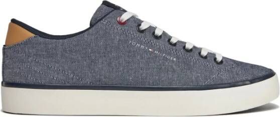 Tommy Hilfiger Lage Chambray Sneakers voor Heren Blue Heren