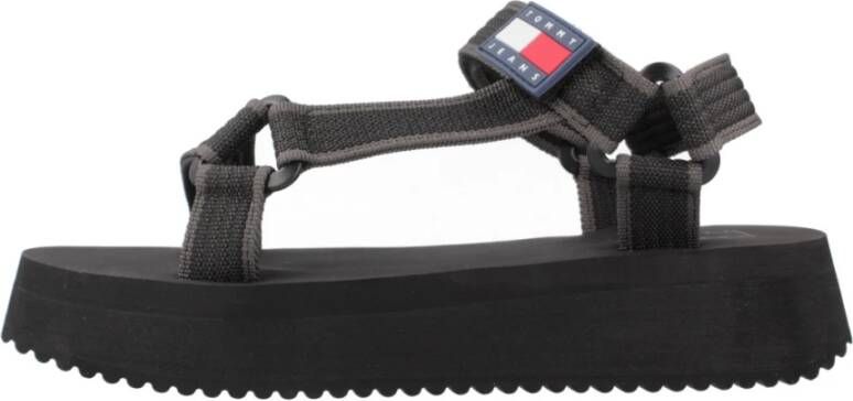 Tommy Jeans EVA Platte Sandalen Black Dames