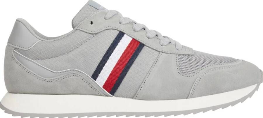 Tommy Jeans Grijze Sneakers met Ronde Neus Gray Heren