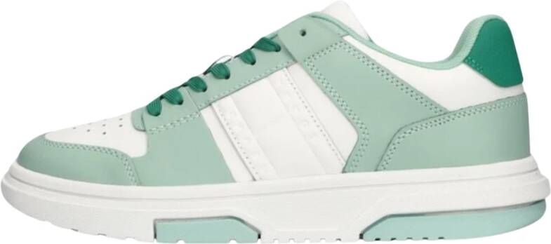 Tommy Jeans Groene Lage Skate Sneakers Green Dames