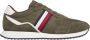 Tommy Jeans Groene Sneakers Ronde Neus Vetersluiting Green Heren - Thumbnail 1