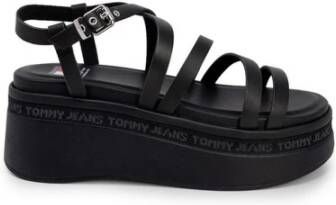 Tommy Jeans Hoge hak leren sandalen dames collectie Black Dames