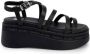 Tommy Jeans Strappy Wedge Sandalen Lente Zomer Collectie Black Dames - Thumbnail 8