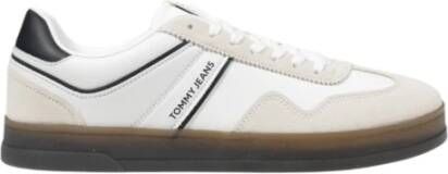 Tommy Jeans Leren Sneakers Lente Zomer Collectie Black Heren