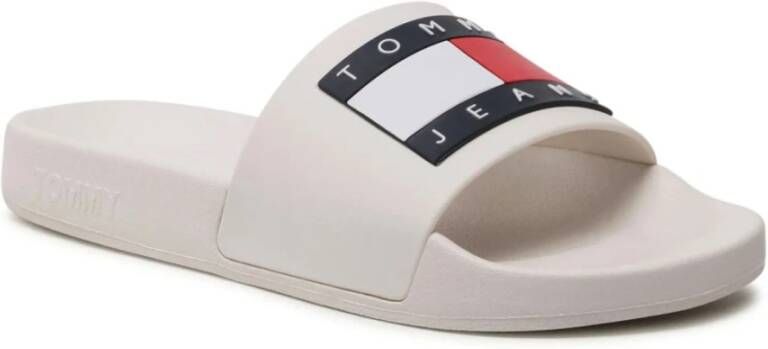 Tommy Jeans Platte Schoenen met Logo Mules White Dames