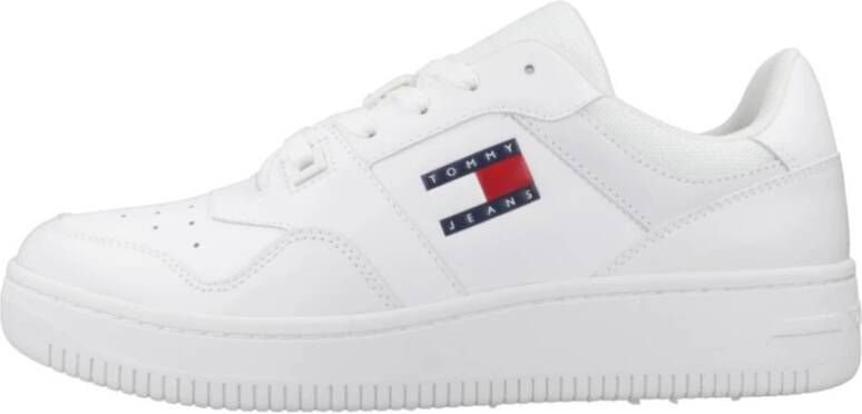 Tommy Jeans Retro Basket Sneakers voor Mannen White Heren