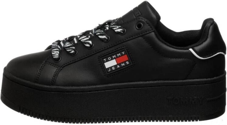 TOMMY JEANS Plateausneakers TJW FLATFORM ESS vrijetijdsschoen lage schoen veterschoen met gepolsterde schacht - Foto 1