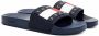 Tommy Jeans Flag Pool Slide Heren Slippers en Sandalen Blue Mesh Synthetisch Foot Locker - Thumbnail 12