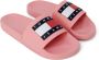 Tommy Jeans Roze Flag Pool Slides Flip Flops Pink Dames - Thumbnail 1
