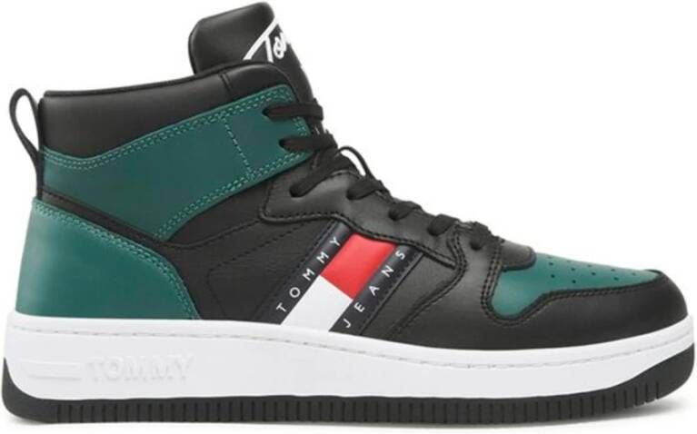 Tommy Jeans High top sneakers met contrastgarnering