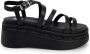 Tommy Jeans Strappy Wedge Sandalen Lente Zomer Collectie Black Dames - Thumbnail 1