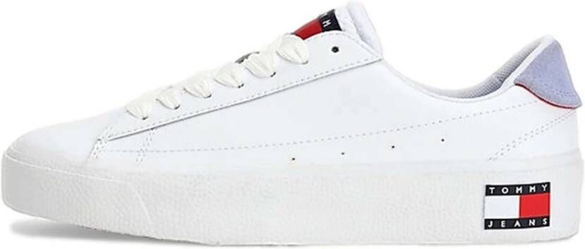 Tommy Hilfiger Sportieve Veterschoenen met Logodetail White Dames