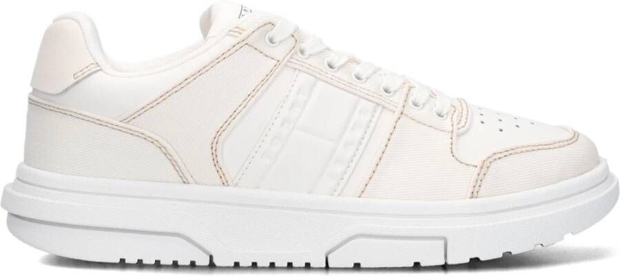 Tommy Jeans Witte Lage Top Sneakers Brooklyn Mix Media White Dames