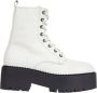 Tommy Jeans Witte Rits Enkellaarzen White Dames - Thumbnail 1