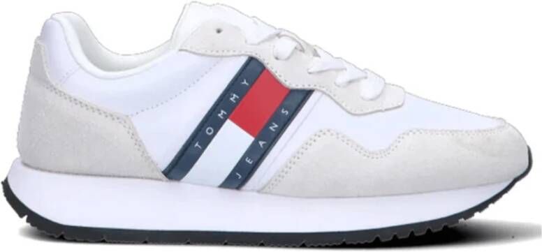 TOMMY JEANS Sneakers met sleehak TJW EVA RUNNER MAT MIX ESS vrijetijdsschoen halfschoen veterschoen met zijlogo-vlag