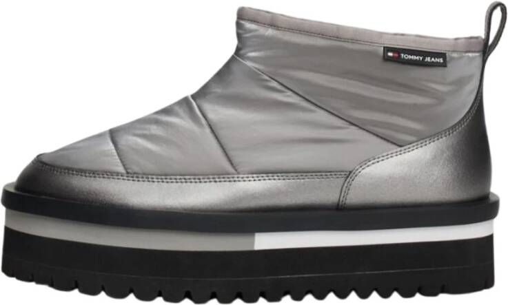 Tommy Jeans Zilveren Plateau Laarzen Gray Dames