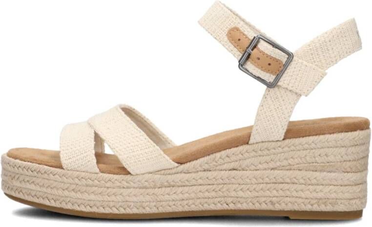 TOMS Beige Canvas Sandalen Audrey Beige Dames