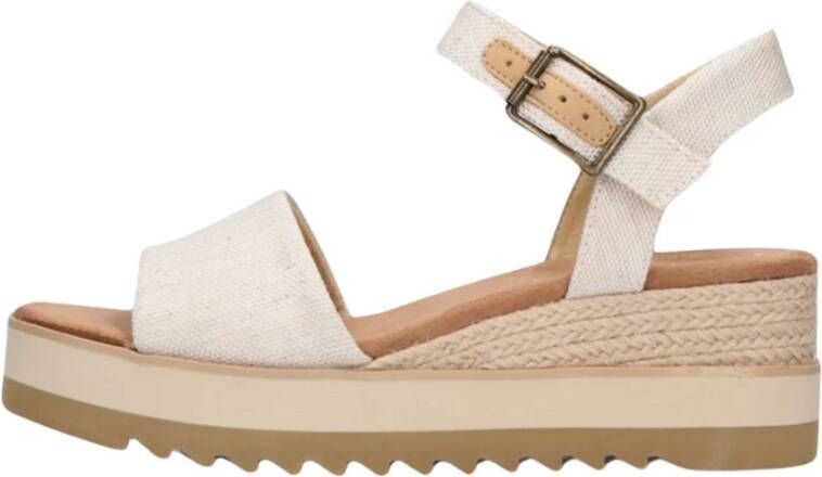 TOMS Canvas Sandal Diana Beige Dames