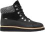 TOMS Zwarte Leren Mid-High Veterschoenen Black Heren - Thumbnail 1