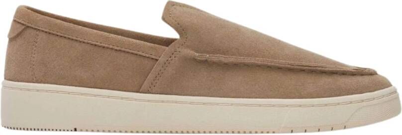 TOMS TRVL Lite brede loafers van suède Taupe Suede Loafers Heren