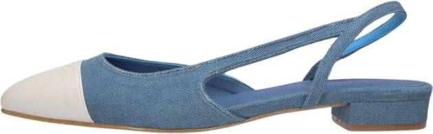 Toral Blauw Denim Slingbacks Luisa Blue Dames