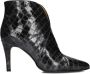 Toral Enkellaarsjes Dames Laarzen Damesschoenen Leer Crocoprint 12601 Lood - Thumbnail 1