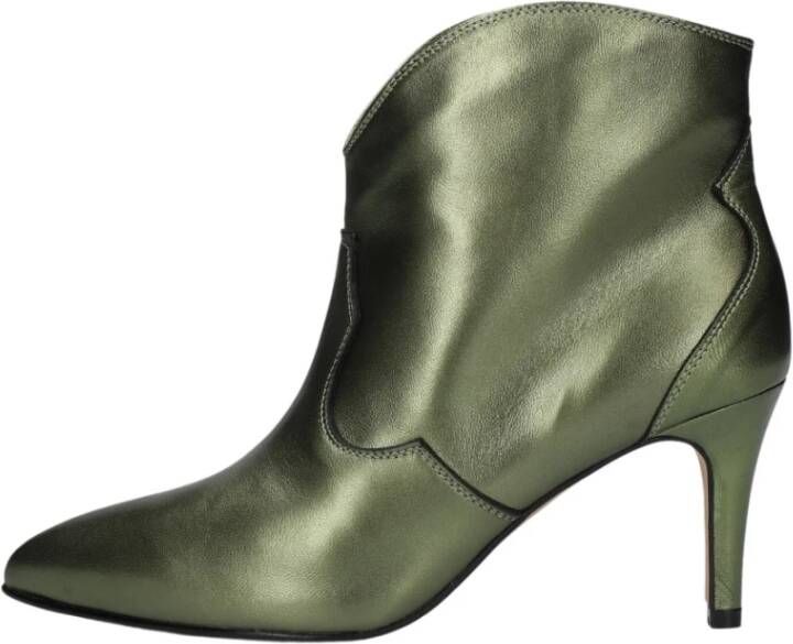 Toral Groene Metallic Enkellaarsjes Selene Green Dames