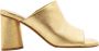 Toral Metallic Goud Leren Muiltjes Beige Dames - Thumbnail 1