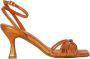 Toral Sandalen Dames Damesschoenen Leer Kitten heel hoogte Eve Oranje - Thumbnail 2