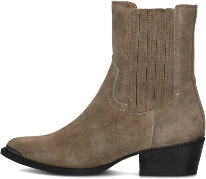 Toral Taupe Suède Enkellaarsjes Beige Dames