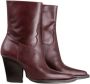 Toral Western Stijl Leren Laars Red Dames - Thumbnail 1