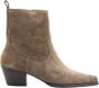 Toral Western Stijl Suède Enkellaars Brown Dames - Thumbnail 1