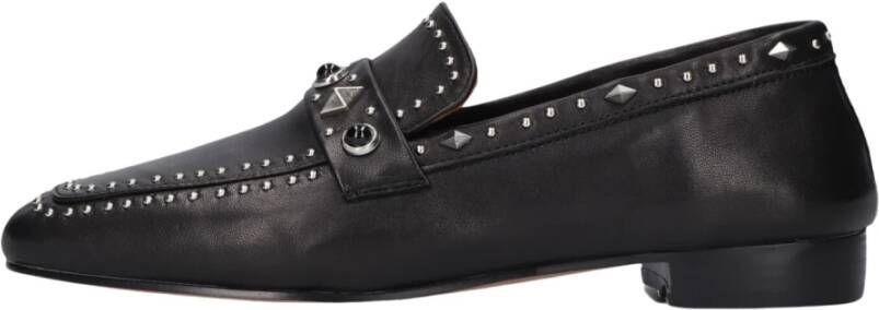 Toral Zwarte Leren Loafers Suzanna Black Dames