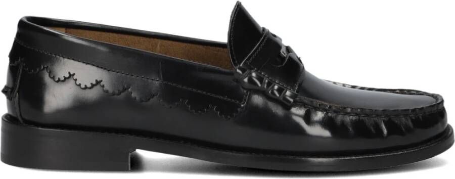 Toral Zwarte Leren Loafers voor Dames Black Dames