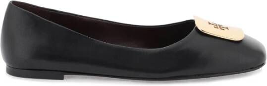 TORY BURCH Georgia leren balletflats Black Dames