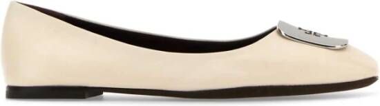 TORY BURCH Georgia leren balletflats Beige Dames