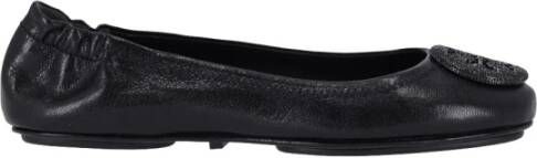 TORY BURCH Minnie Travel Ballet Pave Platte schoenen Black Dames