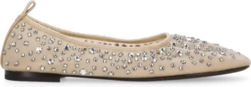 TORY BURCH Beige Ballet Flats met Strass-details Beige Dames