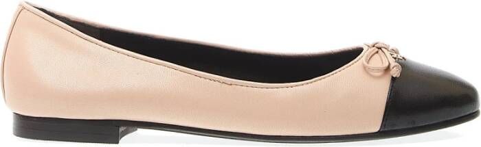 TORY BURCH Beige Leren Ballerina Beige Dames