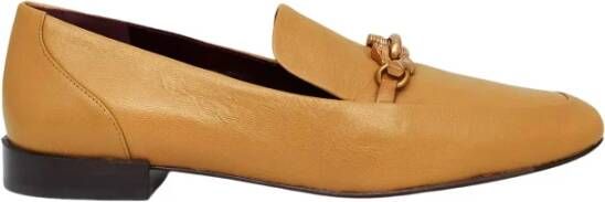 TORY BURCH Beige Leren Mocassins Klassiek Model Beige Dames